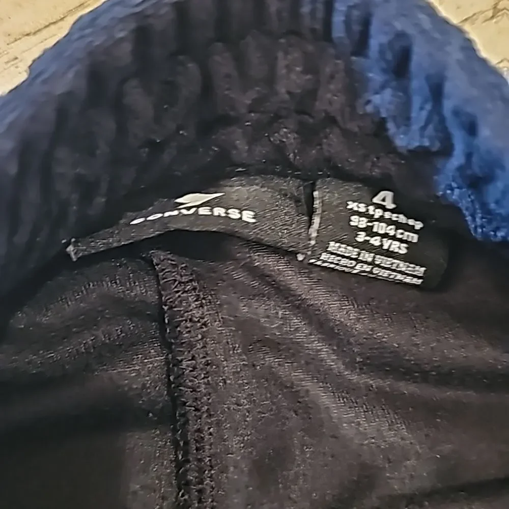 Black velvet jogger set XS size 4 Converse